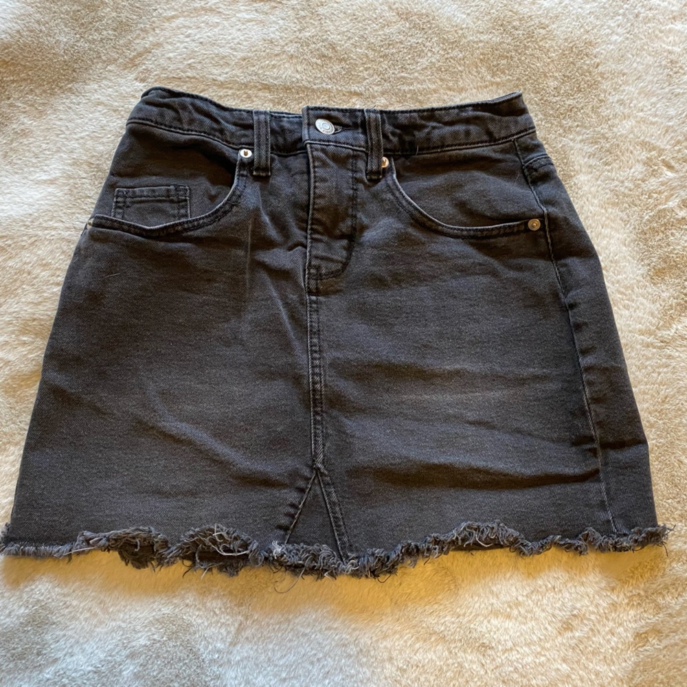 Target Wild Fable Women’s Black Raw Hem Denim Skirt
